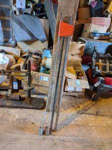 lot 197 image: (2) Heavy Pry Bars and 2 Flags