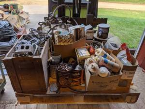 lot 201 image: Pallet Lot of Electrical Mounts, Copper Lugs, Parts and More