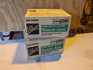 lot 68 image: Lot of 2 NEW Cases of Ball Canning Jars