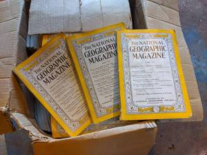 lot 72 image: Large Box of National Geographic Magazines