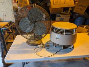 lot 21 image: Industrial Table Fan and Kenmore Fan