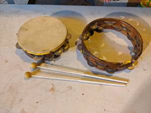 lot 28 image: Tambourines and Instrument Mallets