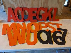 lot 85 image: Chipboard Letters and Numbers