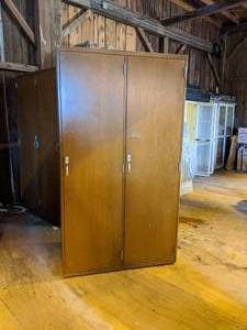 lot 107 image: Two-Door Cabinet with Shelves