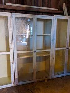 lot 118 image: Metal Cabinet with Glass Door