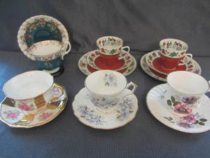 lot 60 image: Bone China Tea Cups