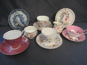 lot 61 image: Bone China Tea Cups