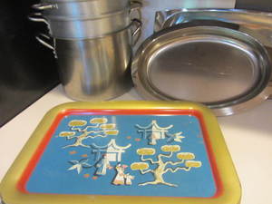 lot 186 image: Vintage Trays, Stock Pots