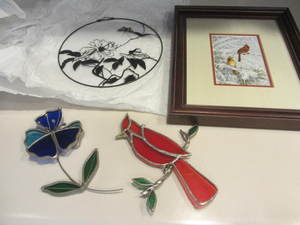 lot 206 image: Cardinal Print, Suncatchers