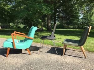 lot 14 image: Mid-century chairs - need work