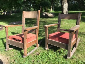 lot 16 image: Craftsman Rocking Chairs (2)
