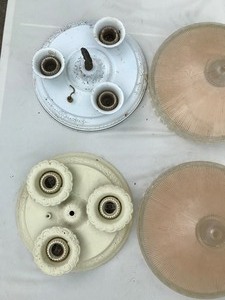 lot 36 image: Antique Lighting Fixtures & Glass Shades