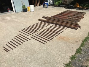 lot 22 image: Salvaged Antique Staircase Handrails & Spindles