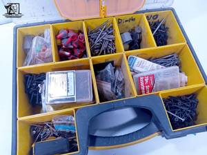 lot 451 image: Dewalt Toolbox Full of Nails and Screws with Mini Toolbox