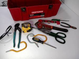 lot 479 image: Craftsman Toolbox and Assorted Tools