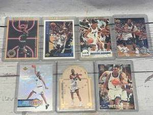 Lot of 7 Anfernee Hardaway Basketball Cards