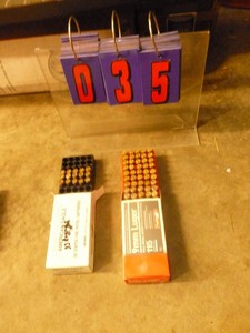 lot 35 image: Qty of 2 9mm ammo. 1 box incomplete. As shown.