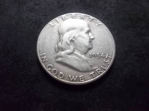 1954 S Franklin Half Dollar