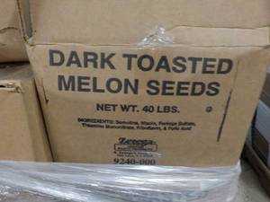40 lb Box Dark Toasted Melon Seeds...