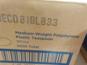 case of 1000 Dixie Plastic Teaspoon...