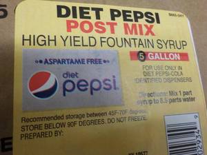 5 Gallon Diet Pepsi Post Mix Founta...
