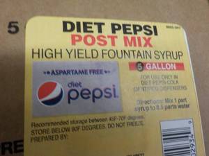 5 Gallon Diet Pepsi Post Mix Founta...