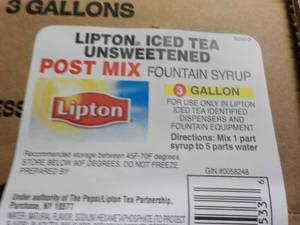 3 Gallon Lipton Iced Tea Unsweetene...