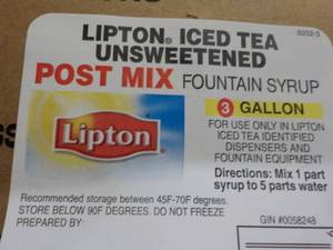 3 Gallon Lipton Iced Tea Unsweetene...