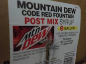 3 Gallon Mountain Dew Post Mix Syru...