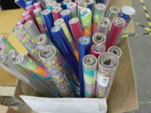 lot 203 image: 38 or so Rolls of Wrapping Paper...