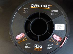 lot 18 image: Overture PETG 3D Printer Filament P...