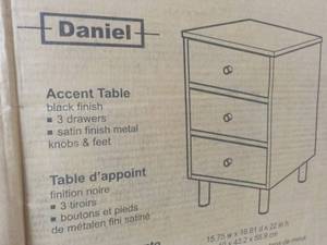 lot 155 image: Accent Table - 3 Drawer needs asse...