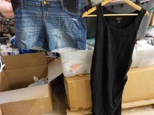 lot 185 image: Maternity Dress size M and Shorts s...