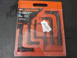 lot 314 image: Tekton 6 piece Jumbo Hex Key Wrench...