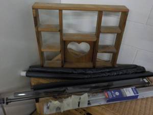 lot 347 image: Curtain Rods, Door Sealers and Wood...