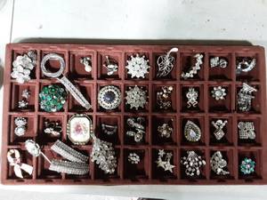 Lot Of Assorted Rhinestone Items (Organizer Not Included)