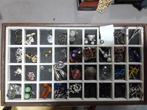 Lot Of Pairs Of Earrings, Beaded Charms & Misc. (Organizer Not Included)