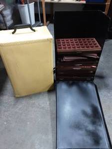 Rolling Jewelry Case With Trays 10x16x28