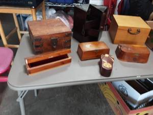 Lot Of Assorted Jewelry Boxes & Stash Boxes