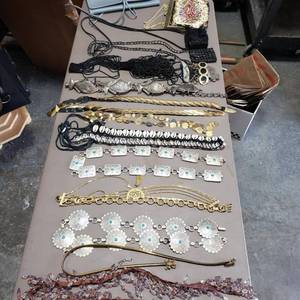 Lot Of Stretch, Chain Belts & Misc Accessories