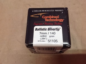 lot 21 image: 7mm 140 grain Ballistic Silvertip Bullets