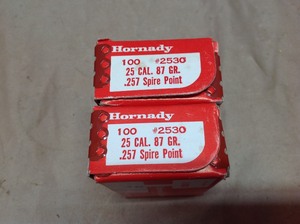 lot 27 image: 25 Cal 87 gr Bullets