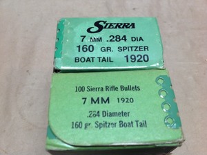 lot 33 image: 7mm 160 gr .284 Boat Tail Bullets