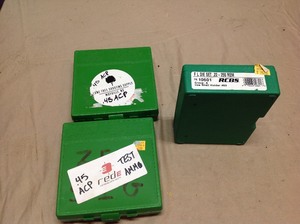 lot 46 image: 22-250 Rem Die Set & Ammo Boxes