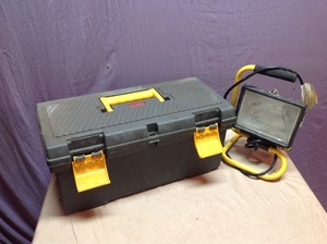 lot 75 image: Tool Box & Shop Light
