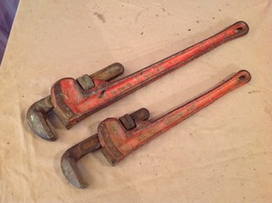lot 109 image: 2 Ridgid Heavy Duty Pipe Wrenches