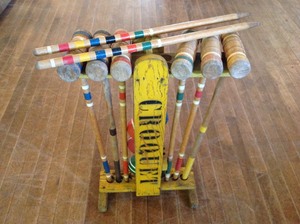 lot 244 image: Croquet Set