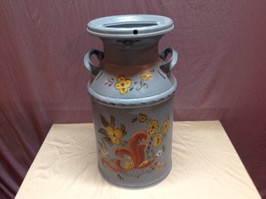 lot 276 image: Painted Cream Can
