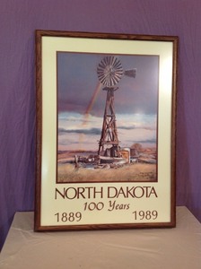 lot 288 image: North Dakota Framed Print