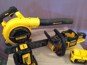lot 298 image: DeWalt 40V Chain Saw & Blower